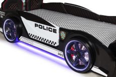 Дитяче ліжко машина Police 500 Full Extra Black 190х90 см